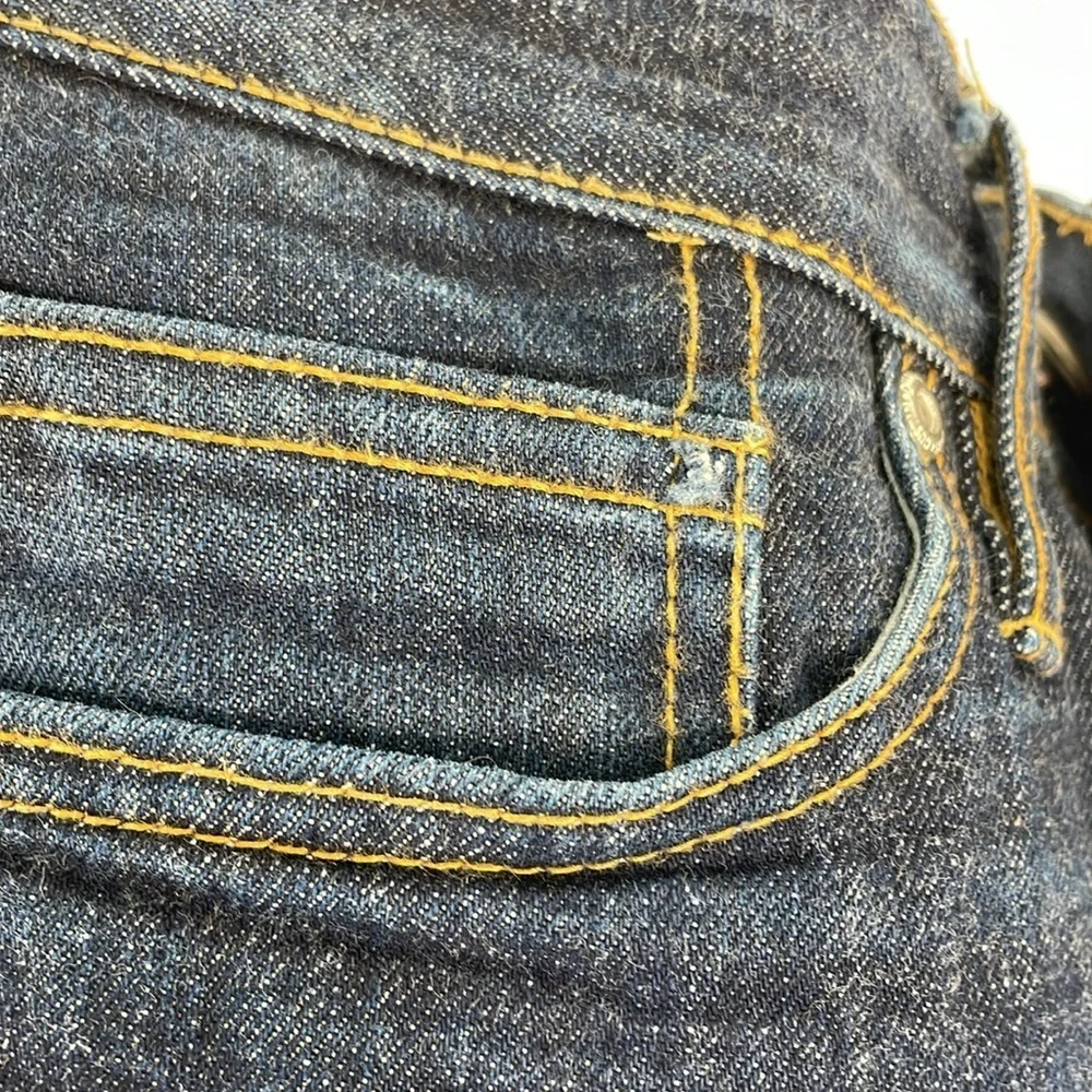 Gustin Mens Slim Fit Raw Denim Indigo Jeans Size 29 Made in USA Button Fly